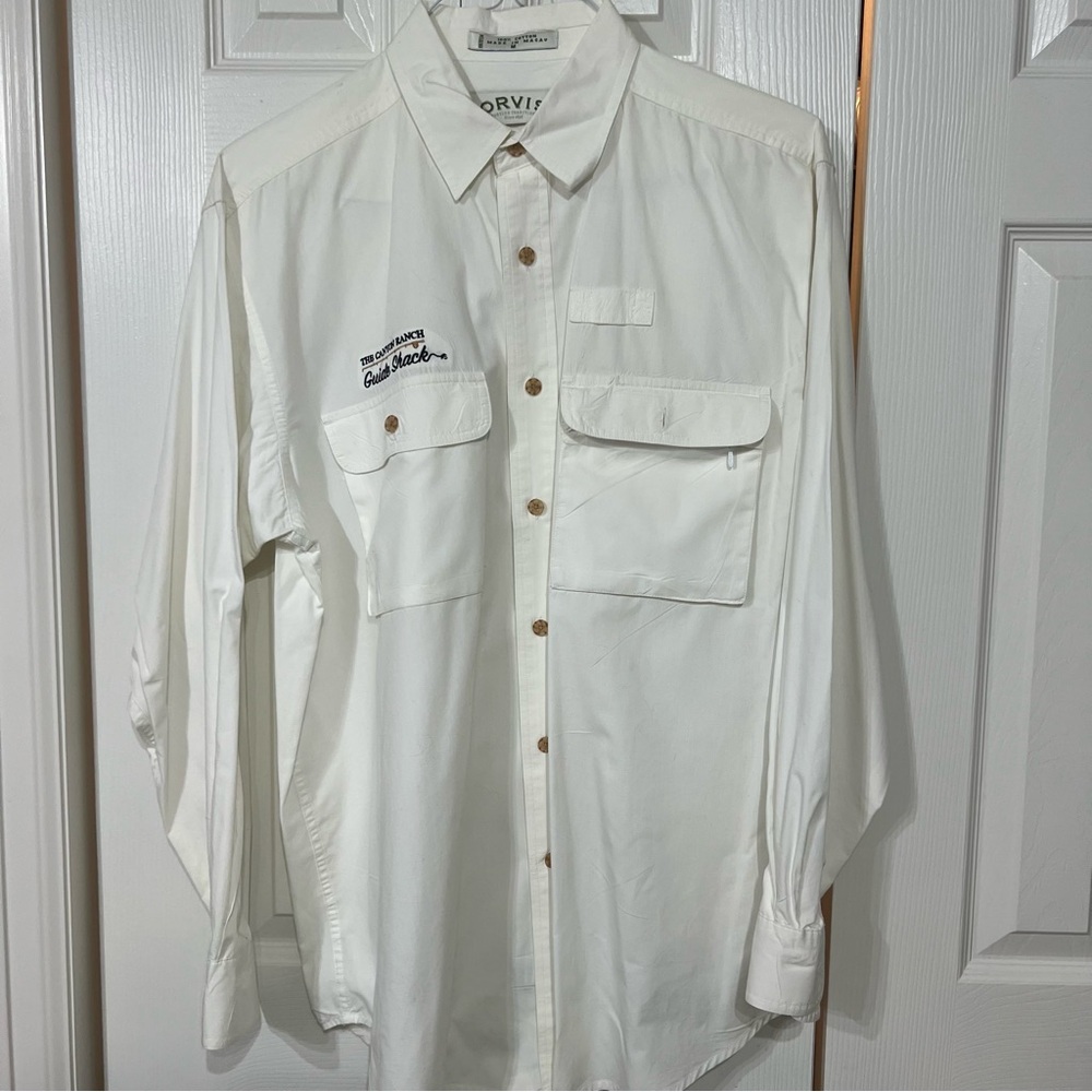 Orvis Men’s M Fly Fishing Button Down Shirt with Logo Activewear outdoors casual